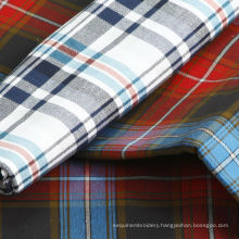 100% Cotton Twill Strip Plaid Brushed T Shirt Flannel Fabric